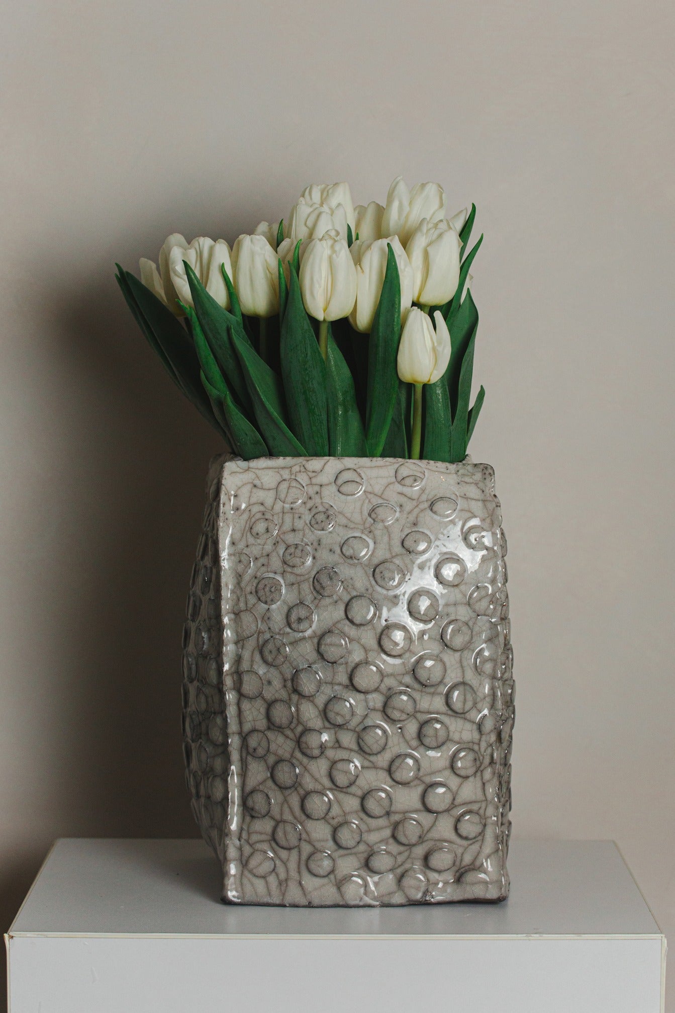 Cubic Ceramic Vases with Spots