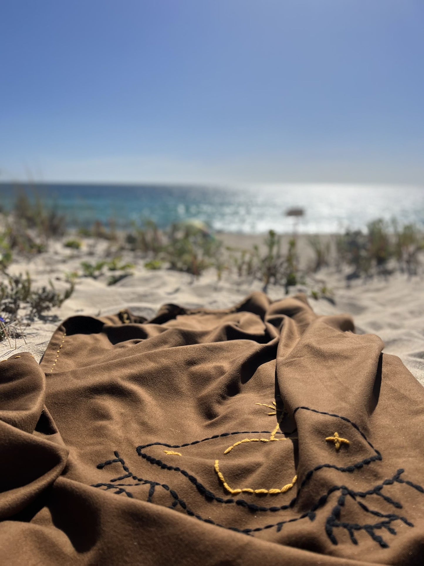 Hand Embroidered Cashmere Blanket - Sacred Space